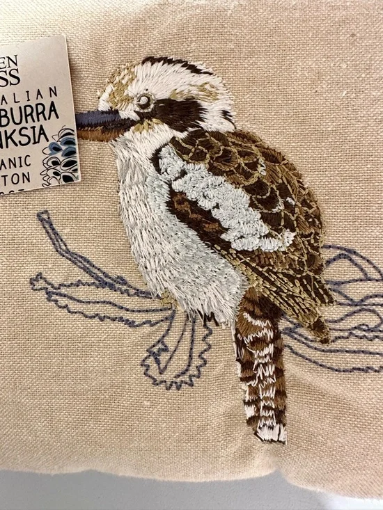 THE LINEN PRESS Kookaburra Makeup Bag Cottagecore Nature | Organic Cotton - Picture 2 of 7